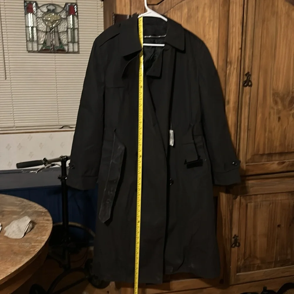 Men's Black Military Field Coat - Picture 4 of 8